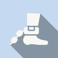 Modern Slavery online training course icon of a foot in a chain